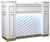 MABS Napa Reception Table w/ LED (White/Gold)