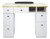 MABS Napa Manicure Table White/Gold