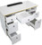 MABS Napa Manicure Table White/Gold