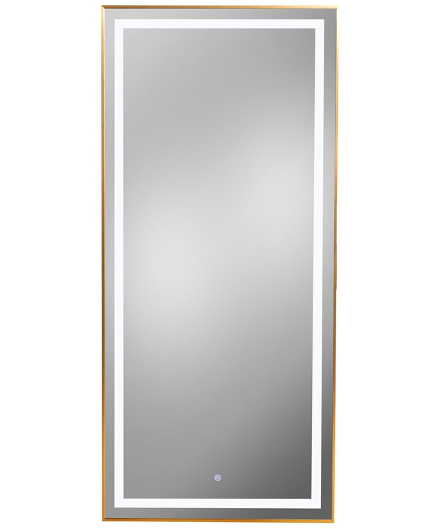 Pibbs 9220 Lumina 66"x30" Gold LED Salon Mirror