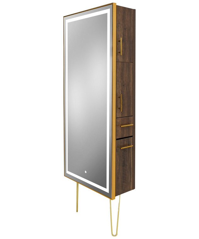 Pibbs 9220 Lumina Gold Frame LED Server with Legs