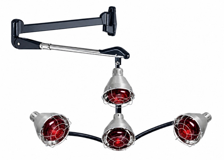 Pibbs QL954 Four Headed Heat Lamp - Wall Mount