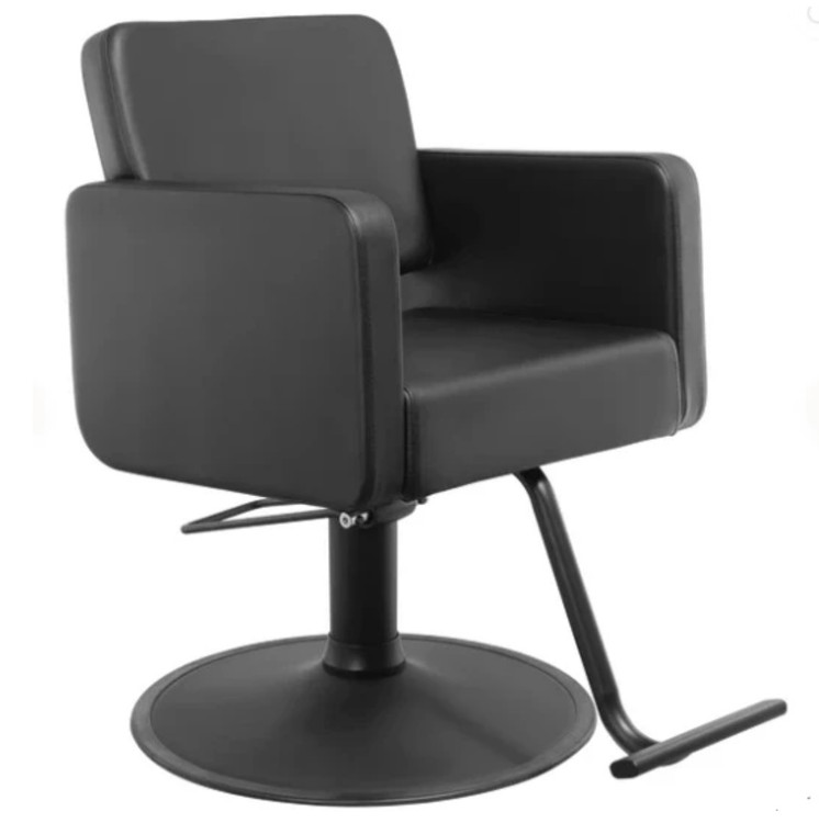 MABS Bramley Styling Chair - Black Vinyl on Black Base