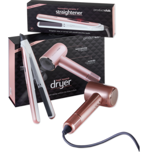 Product Club Rose Gold Dryer and Iron Set