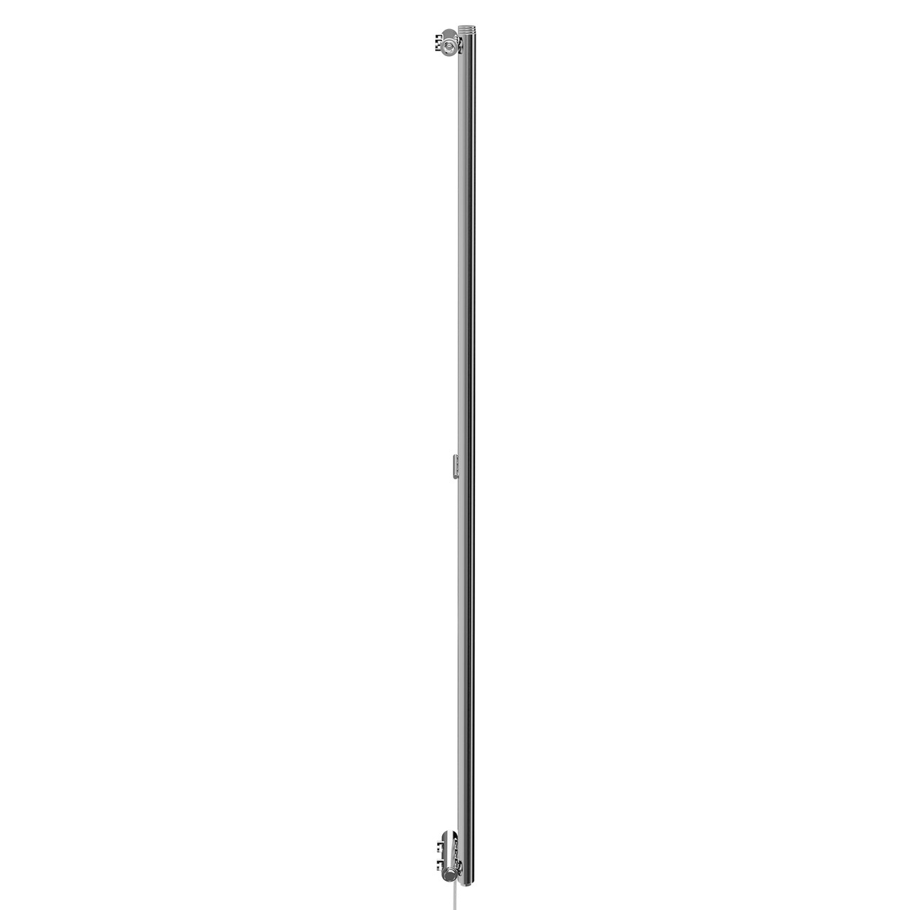 Sofia Chrome Vertical Single Panel Electric Radiator Side on View