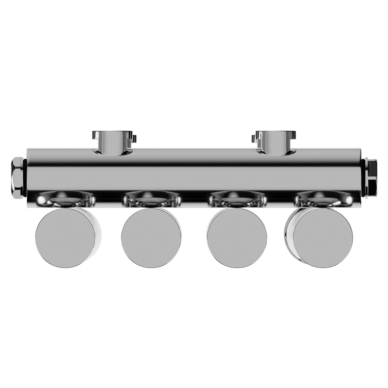 Sofia Chrome Vertical Single Panel Electric Radiator Top Down View