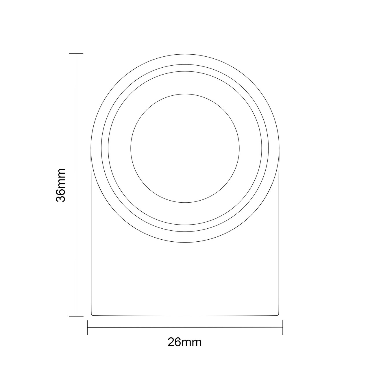 Alves Anthracite Dual Fuel Conversion Kit T Piece Top Down Product Measurements