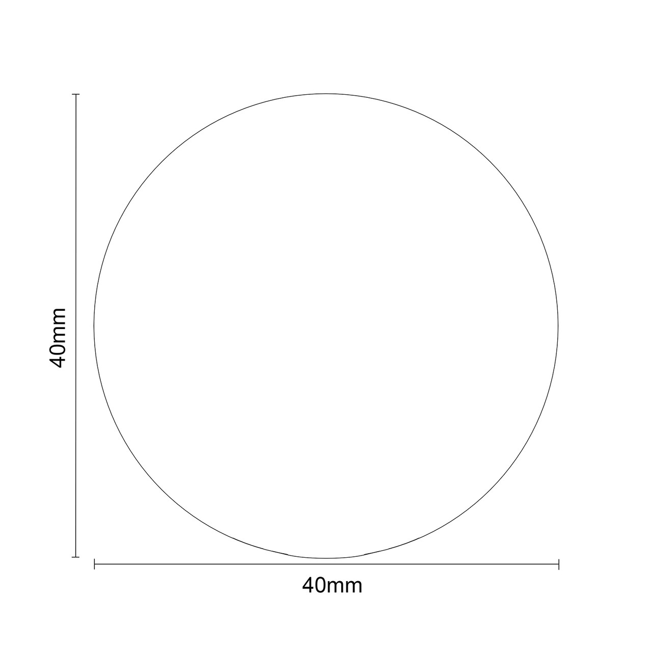 Alves Matt Black 25mm Electric Heating Element Cover Top Down Product Measurements