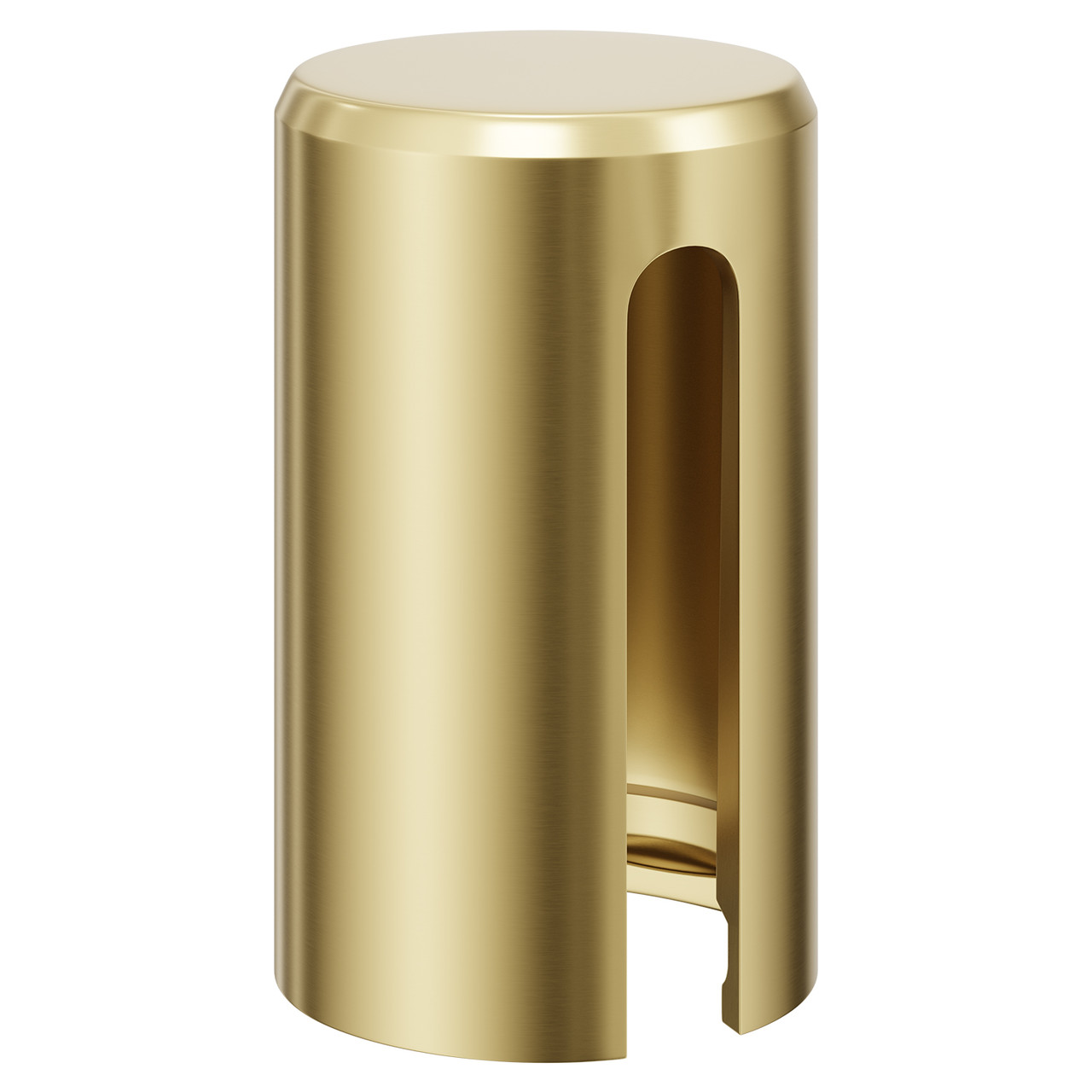 Alves Brushed Brass 25mm Electric Heating Element Cover Left Hand Side View