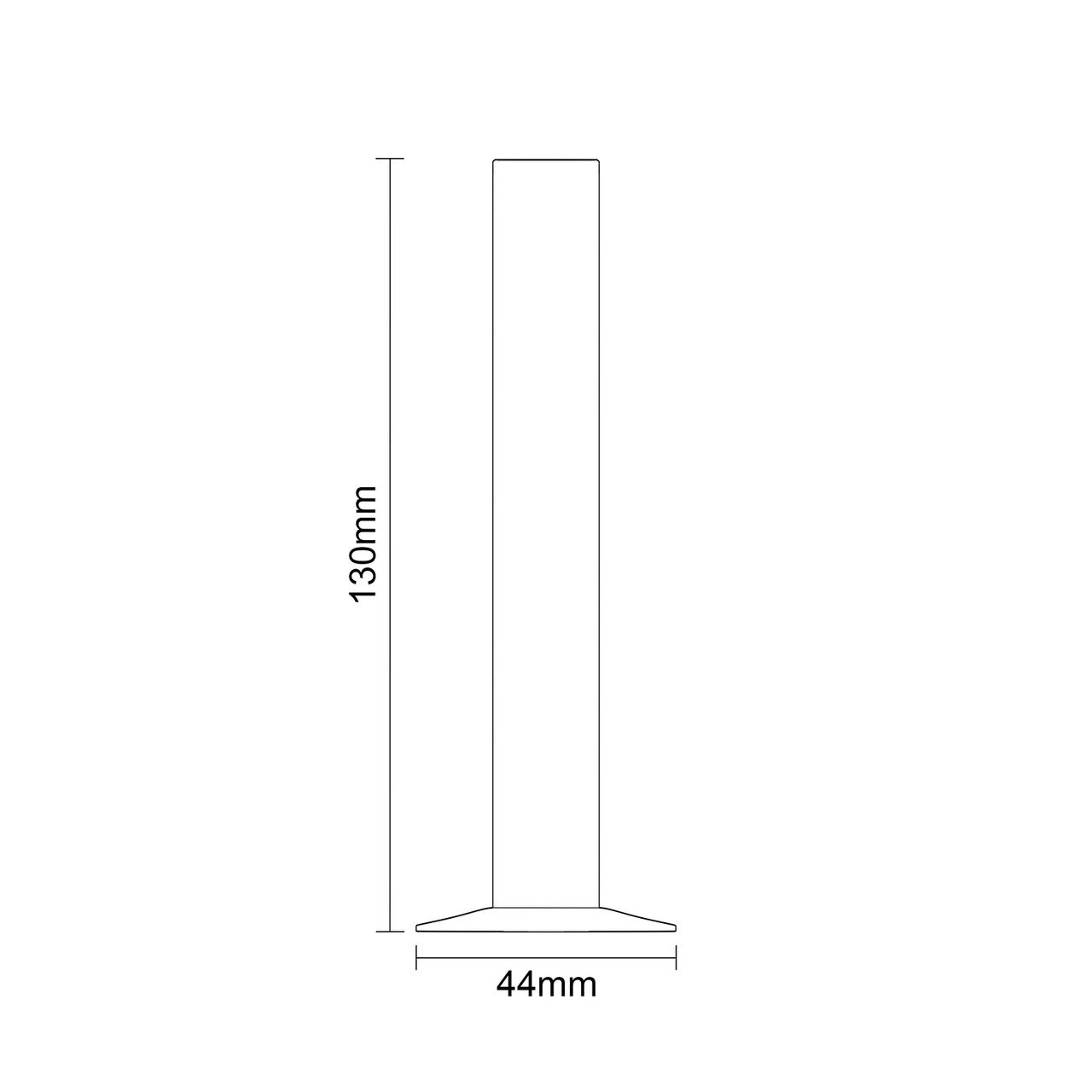 Alves Anthracite 130mm Radiator Pipe Sleeve Kit Side on Product Measurements