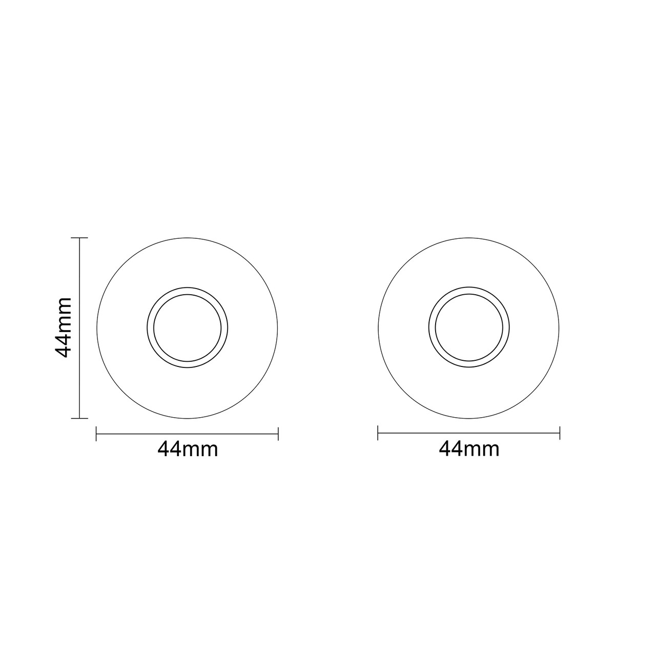 Alves Anthracite 130mm Radiator Pipe Sleeve Kit Top Down Product Measurements