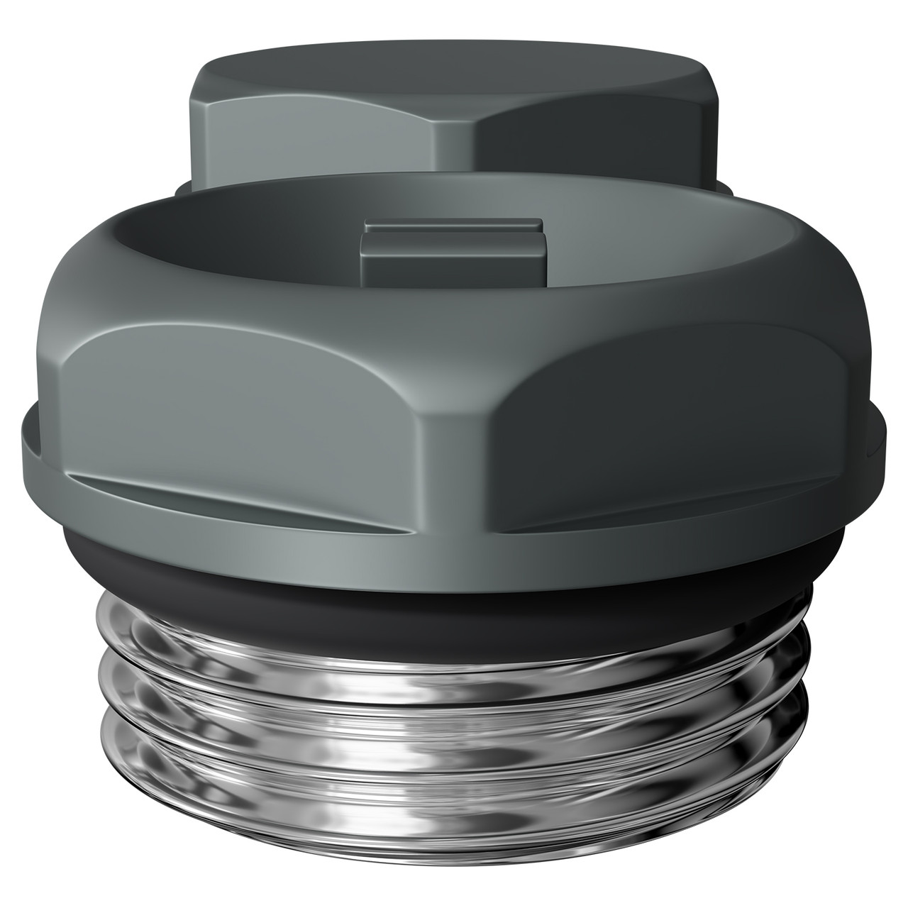 Alves Anthracite Blanking Plug and Bleed Valve Side on View