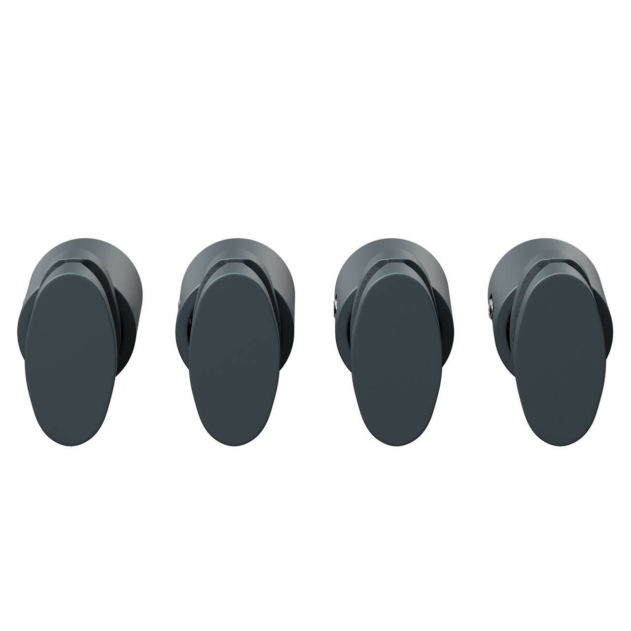 Bruges Set of 4 Anthracite Horizontal Radiator Brackets Front View