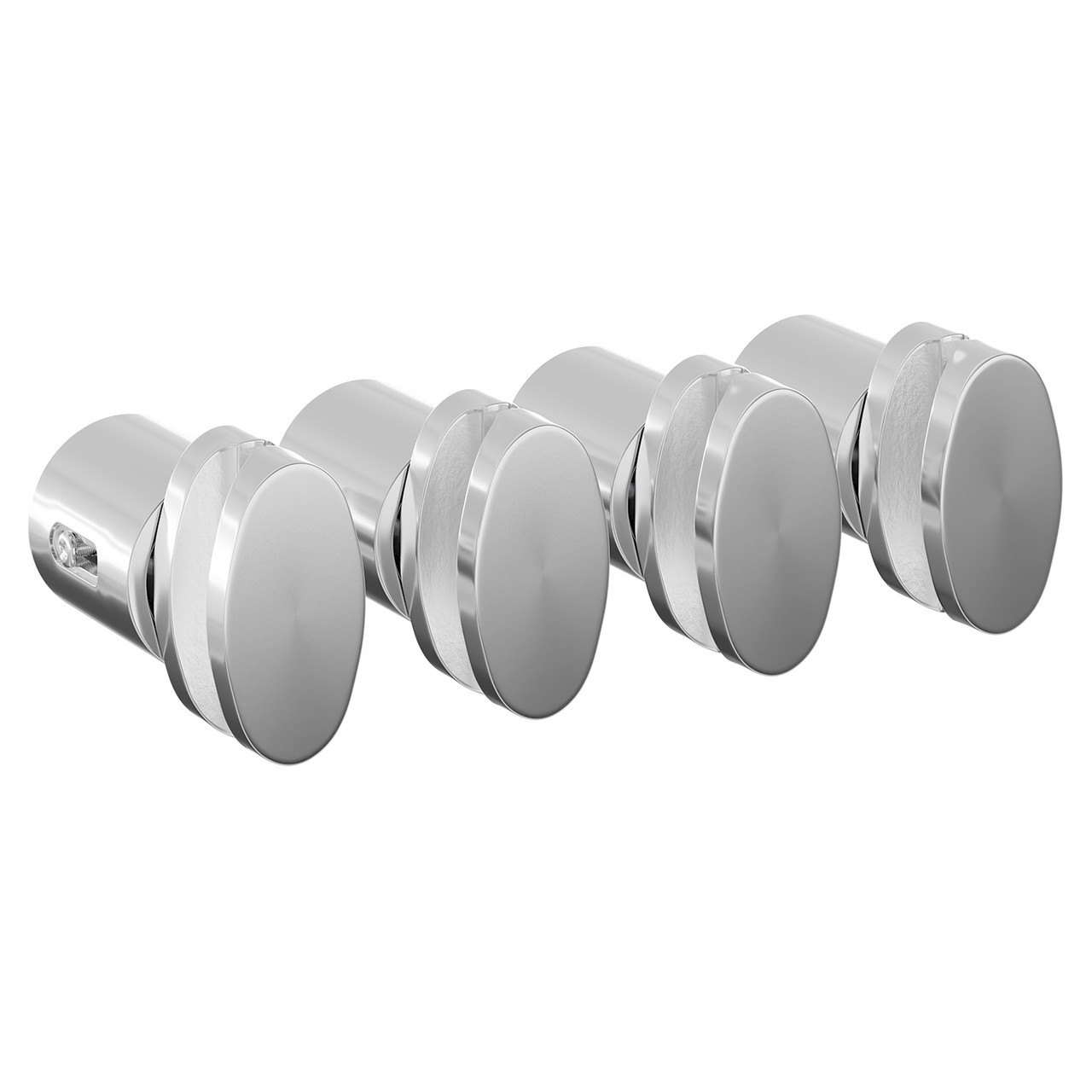 Bruges Set of 4 Chrome Horizontal Radiator Brackets Left Hand Side View