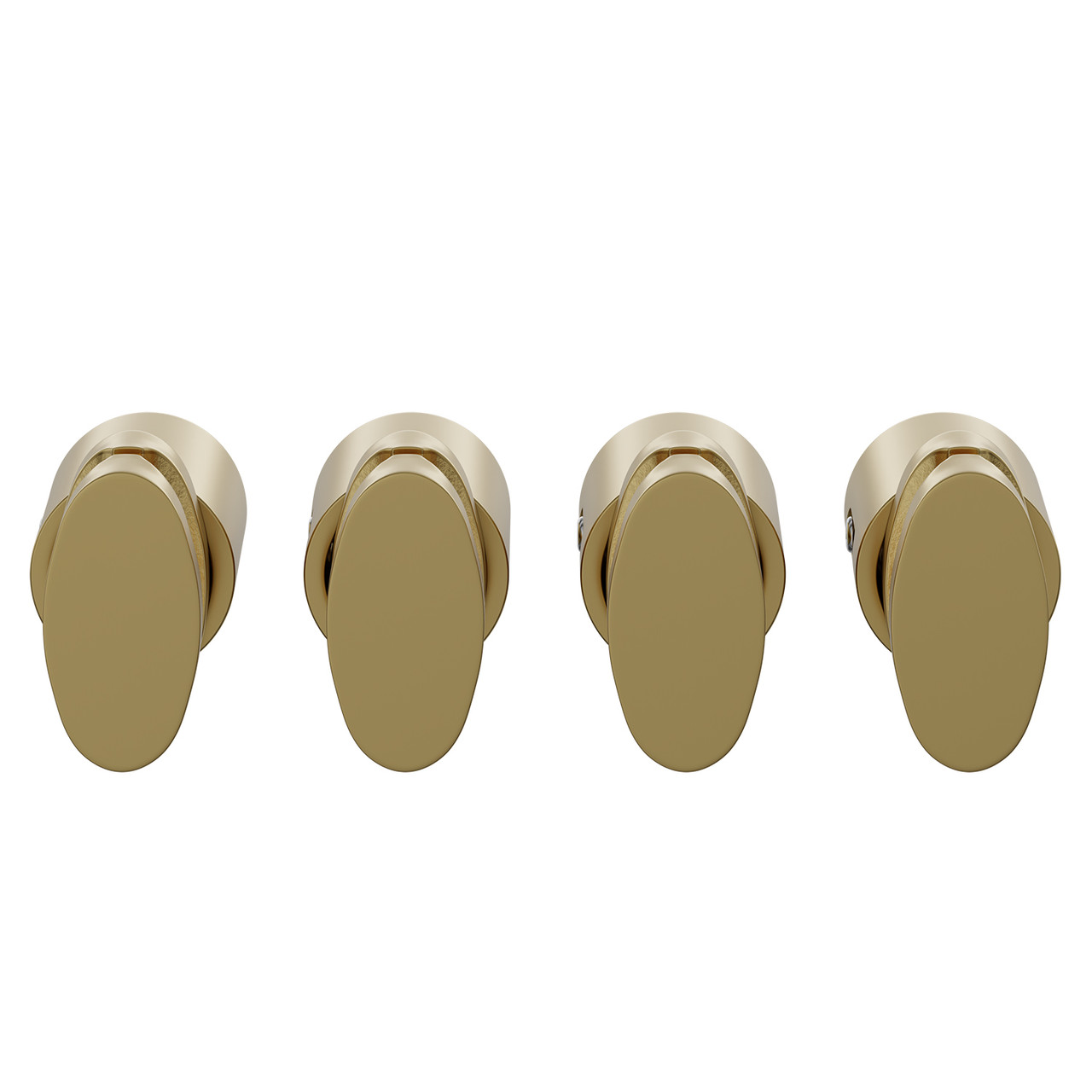 Bruges Set of 4 Brushed Brass Horizontal Radiator Brackets Front View