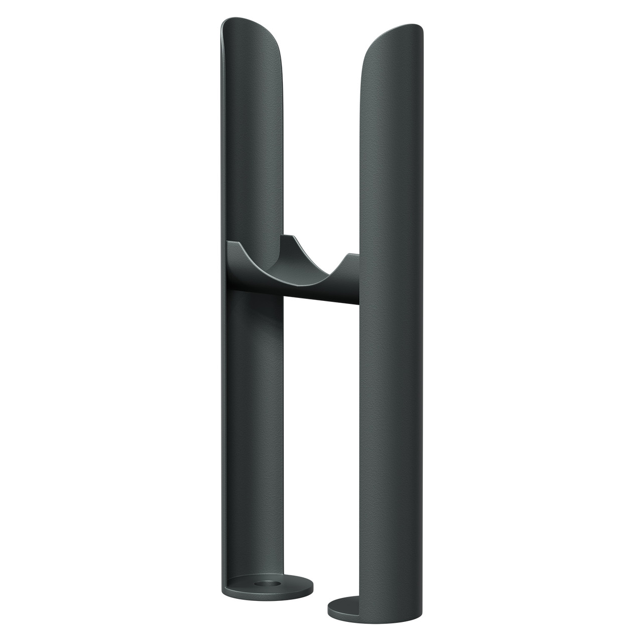 Copenhagen Anthracite Floor Standing Double Column Radiator Feet  Right Hand Side View