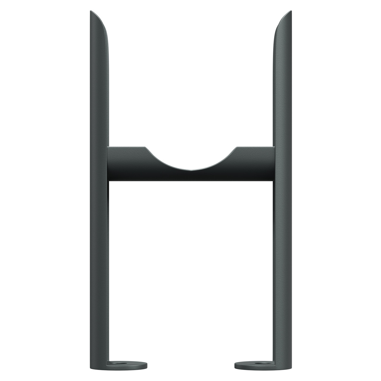 Copenhagen Anthracite Floor Standing Triple Column Radiator Feet  Front View