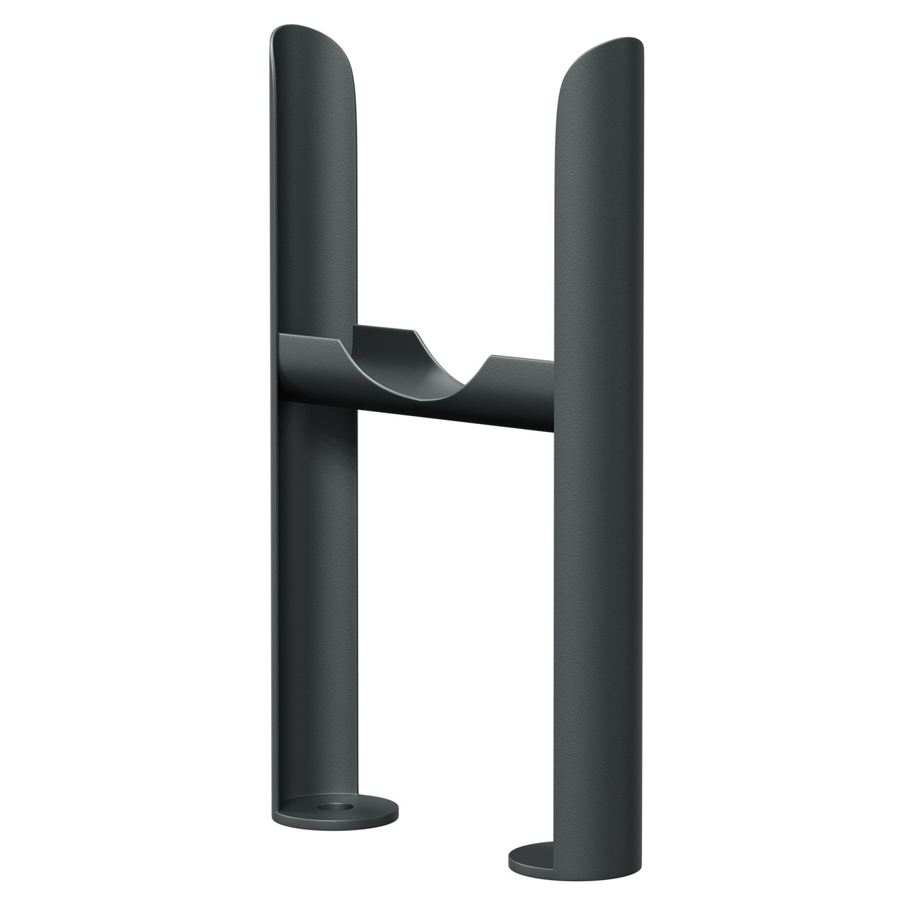 Copenhagen Anthracite Floor Standing Triple Column Radiator Feet  Right Hand Side View