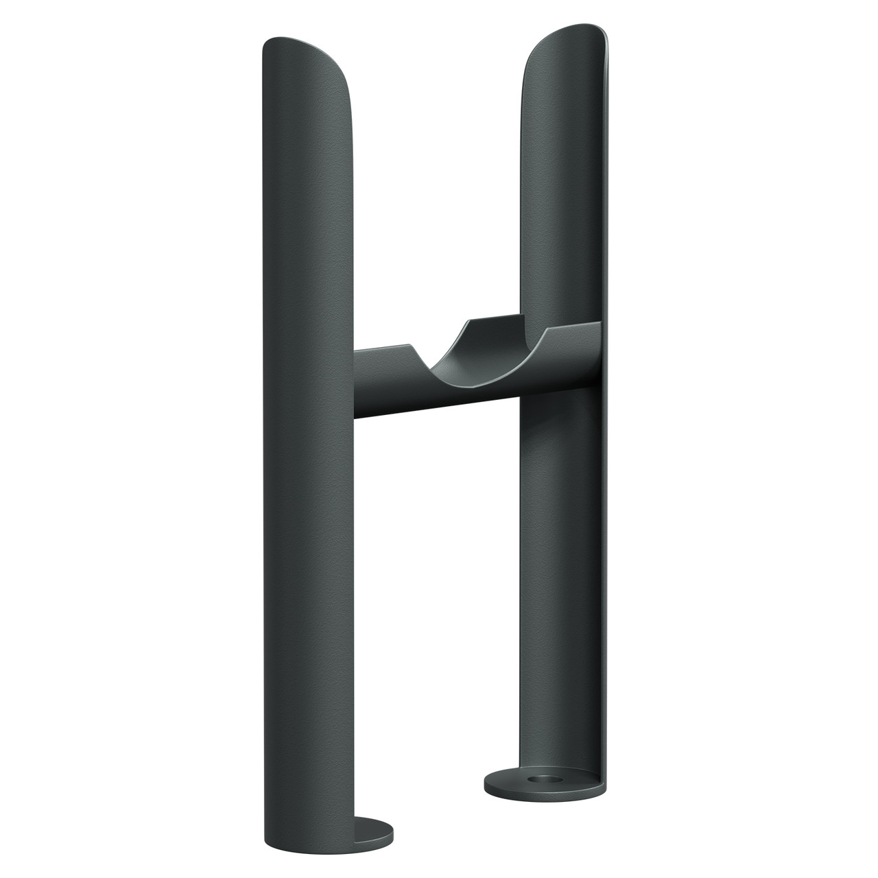 Copenhagen Anthracite Floor Standing Triple Column Radiator Feet  Left Hand Side View