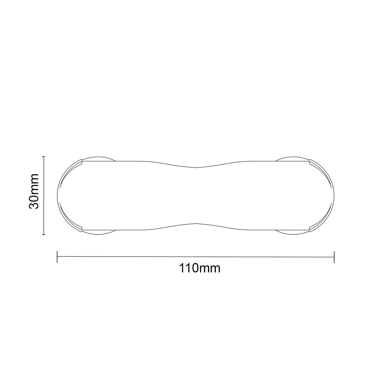 Copenhagen Anthracite Floor Standing Triple Column Radiator Feet  Top Down Product Measurements