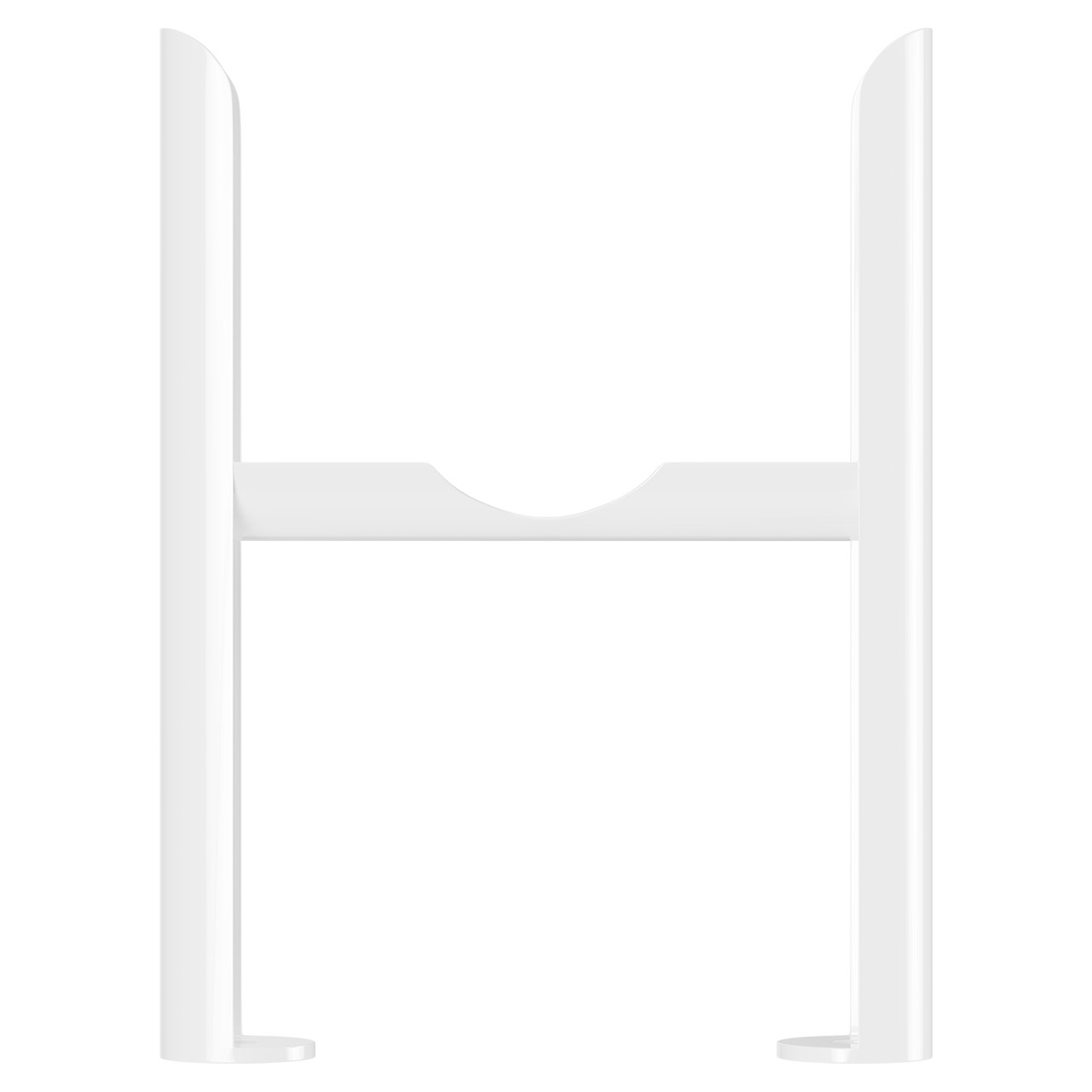 Copenhagen White Floor Standing Quadruple Column Radiator Feet  Front View