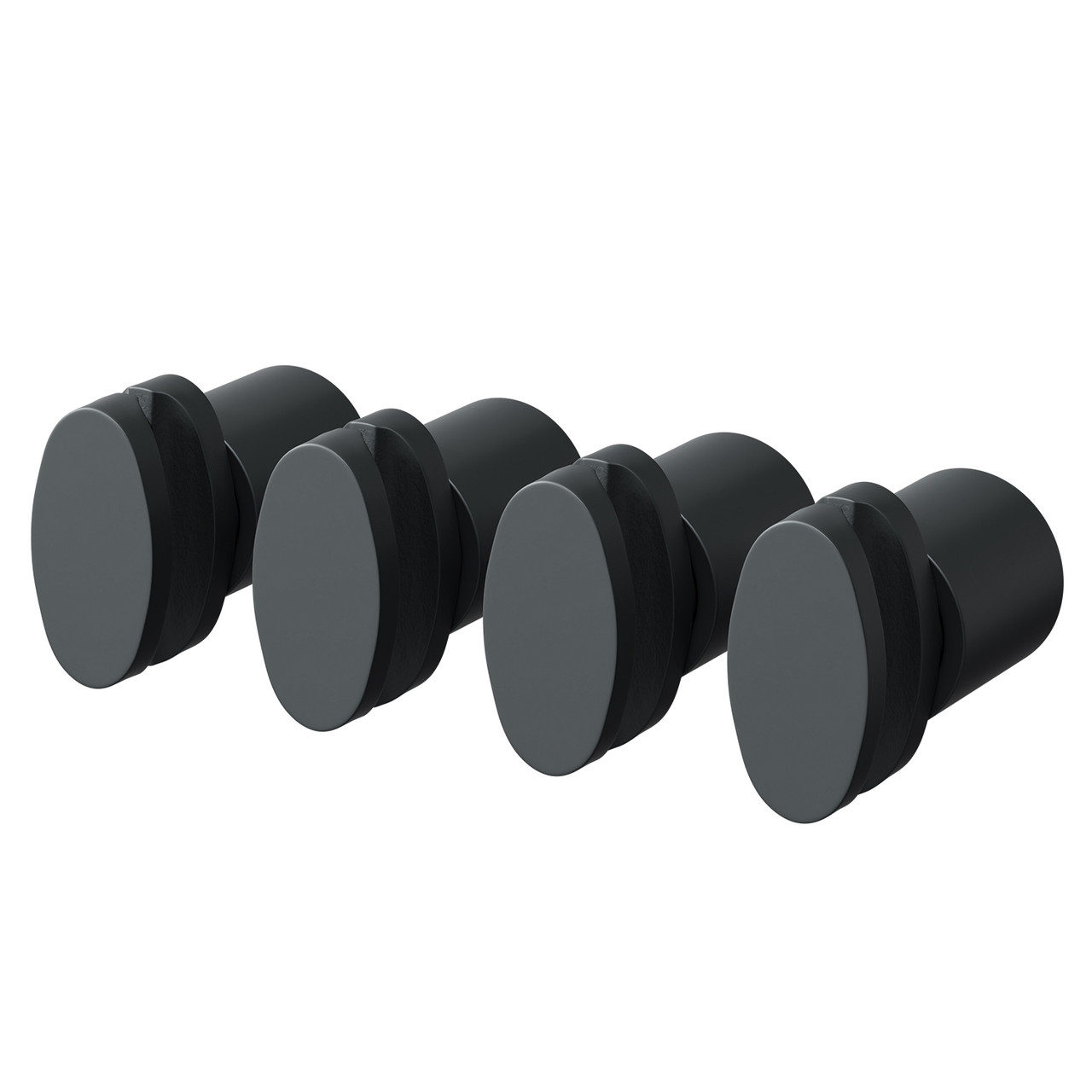 Hannover Set of 4 Anthracite Horizontal Radiator Brackets Right Hand Side View