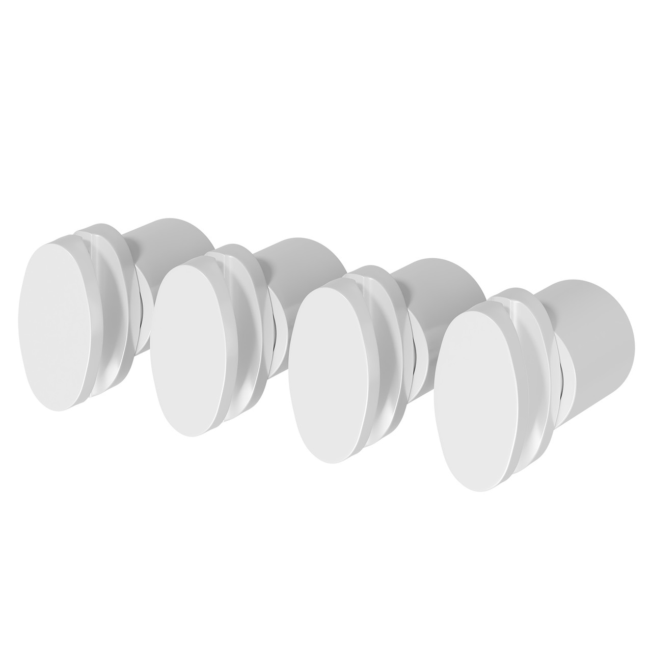Hannover Set of 4 White Horizontal Radiator Brackets Right Hand Side View