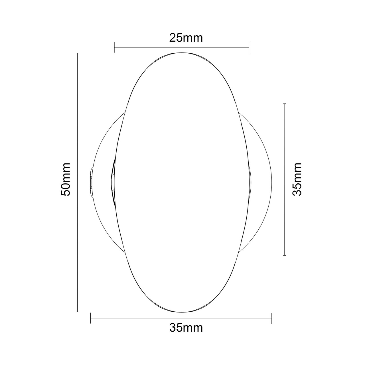 Hannover Set of 4 Matt Black Horizontal Radiator Brackets Top Down Product Measurements
