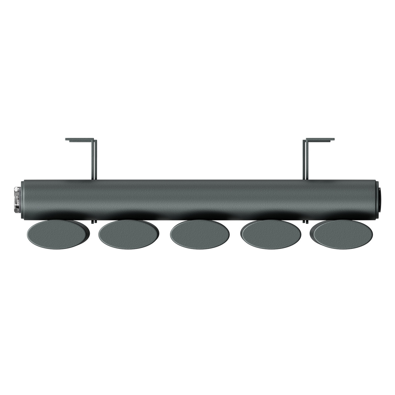 Bruges Vertical Anthracite Single Panel Radiator Top Down View