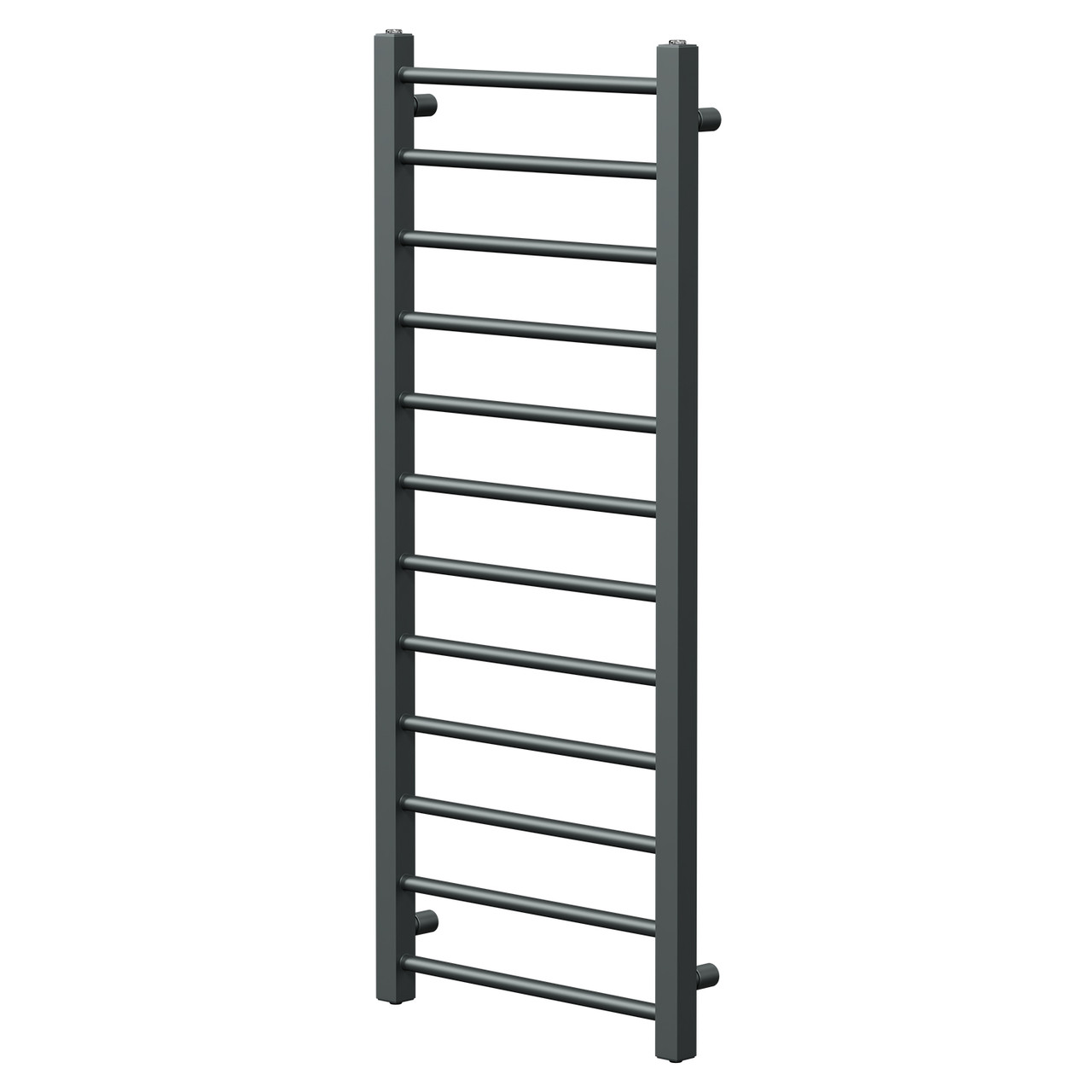 Cannes Anthracite Round Bar Heated Ladder Rail Right Hand Side View