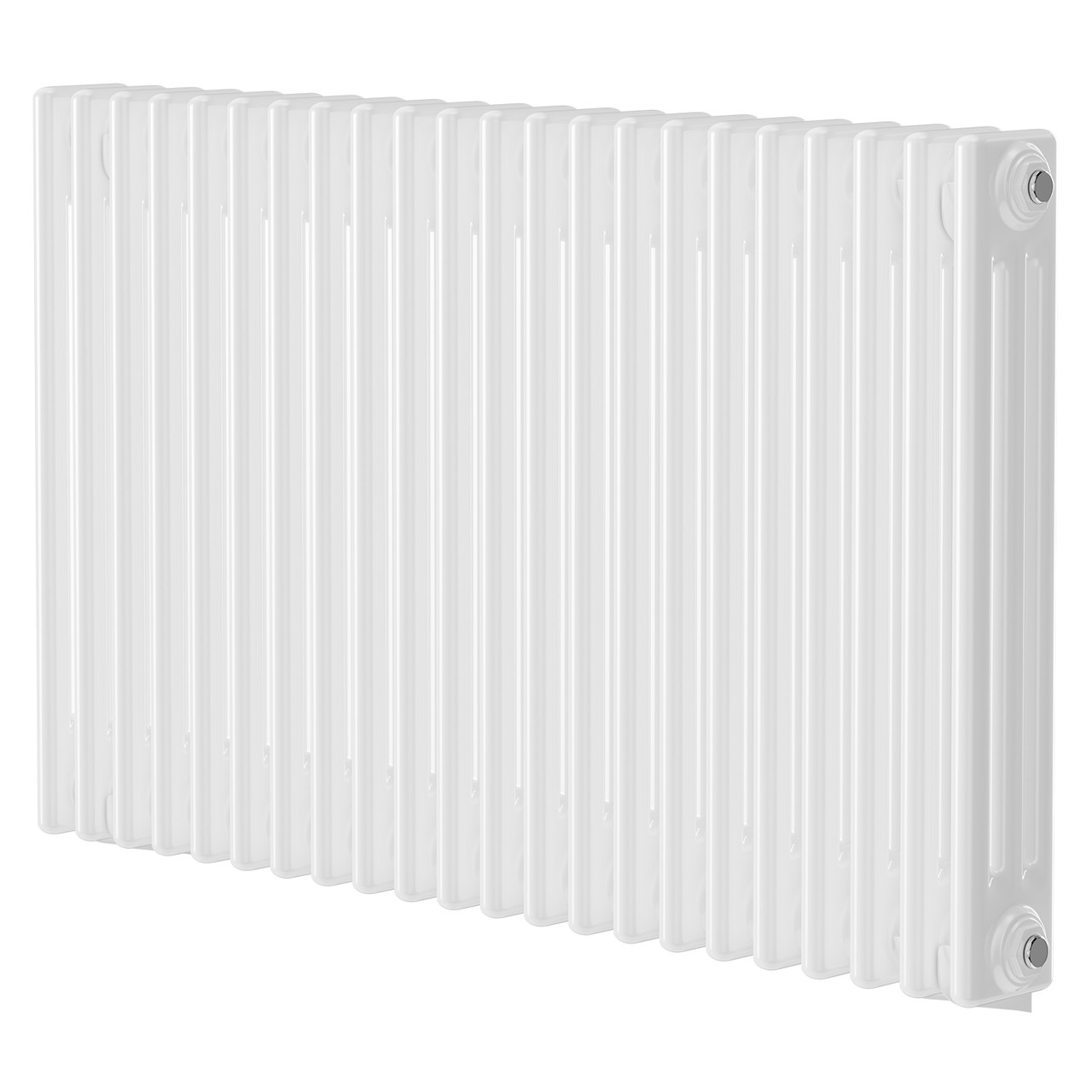 Copenhagen Horizontal White Triple Column Radiator Right Hand Side View