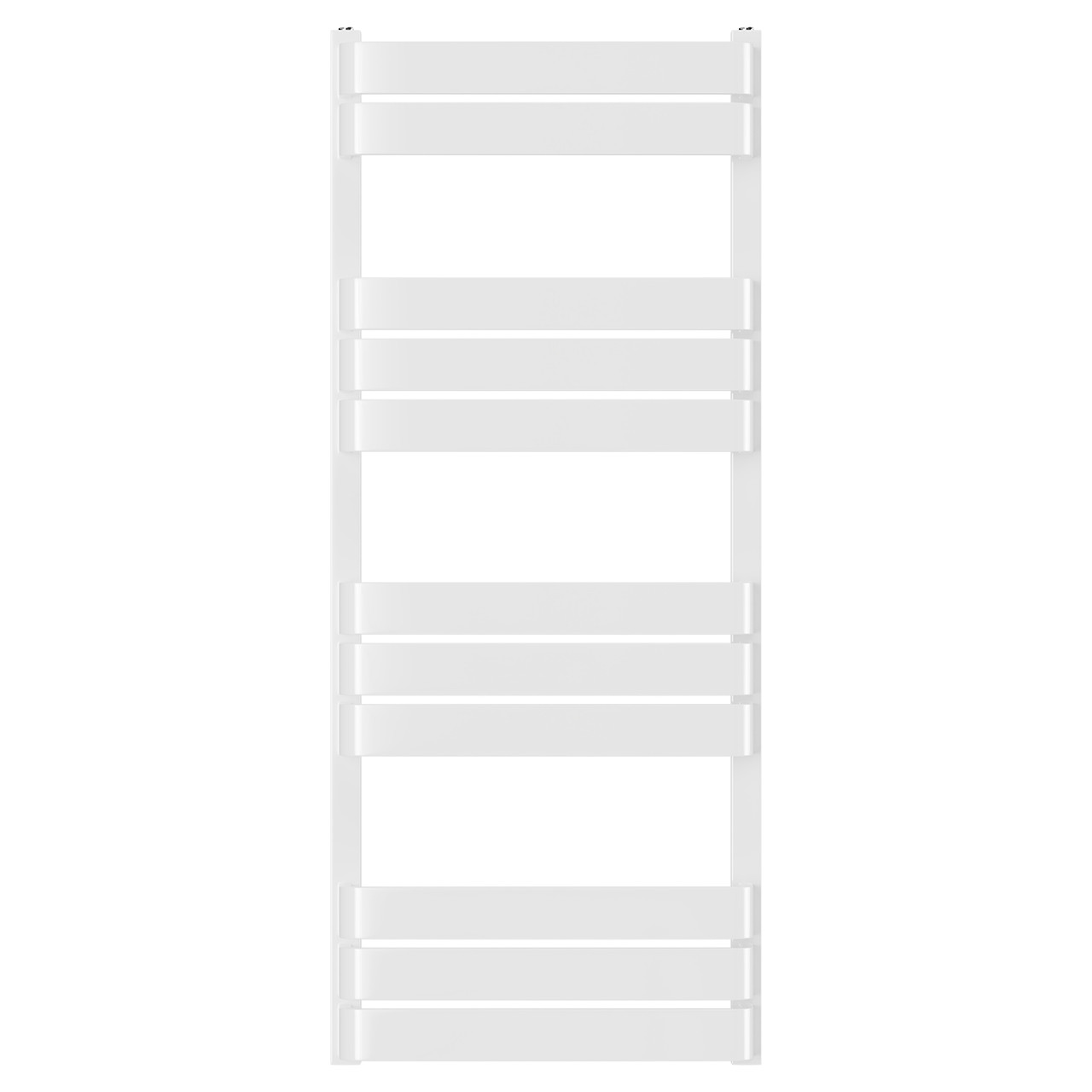 Dakar White Curved Heated Towel Rail Front View