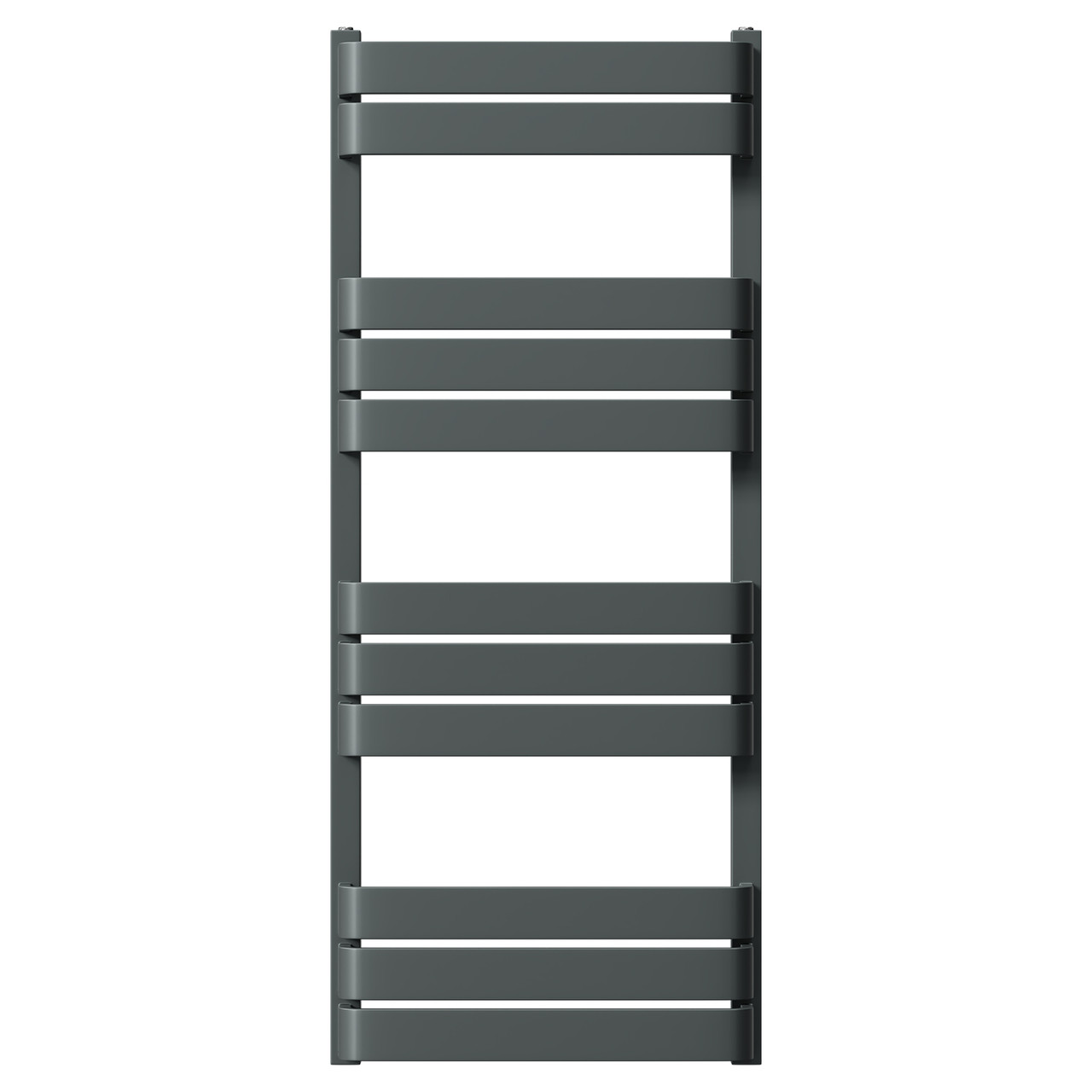 Dakar Anthracite Curved Heated Towel Rail Front View