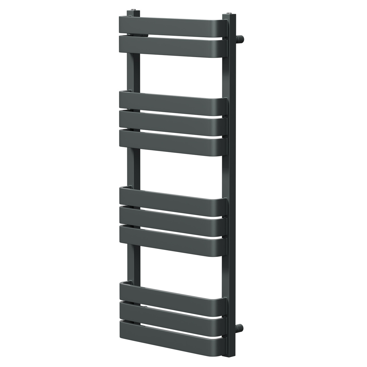 Dakar Anthracite Curved Heated Towel Rail Right Hand Side View