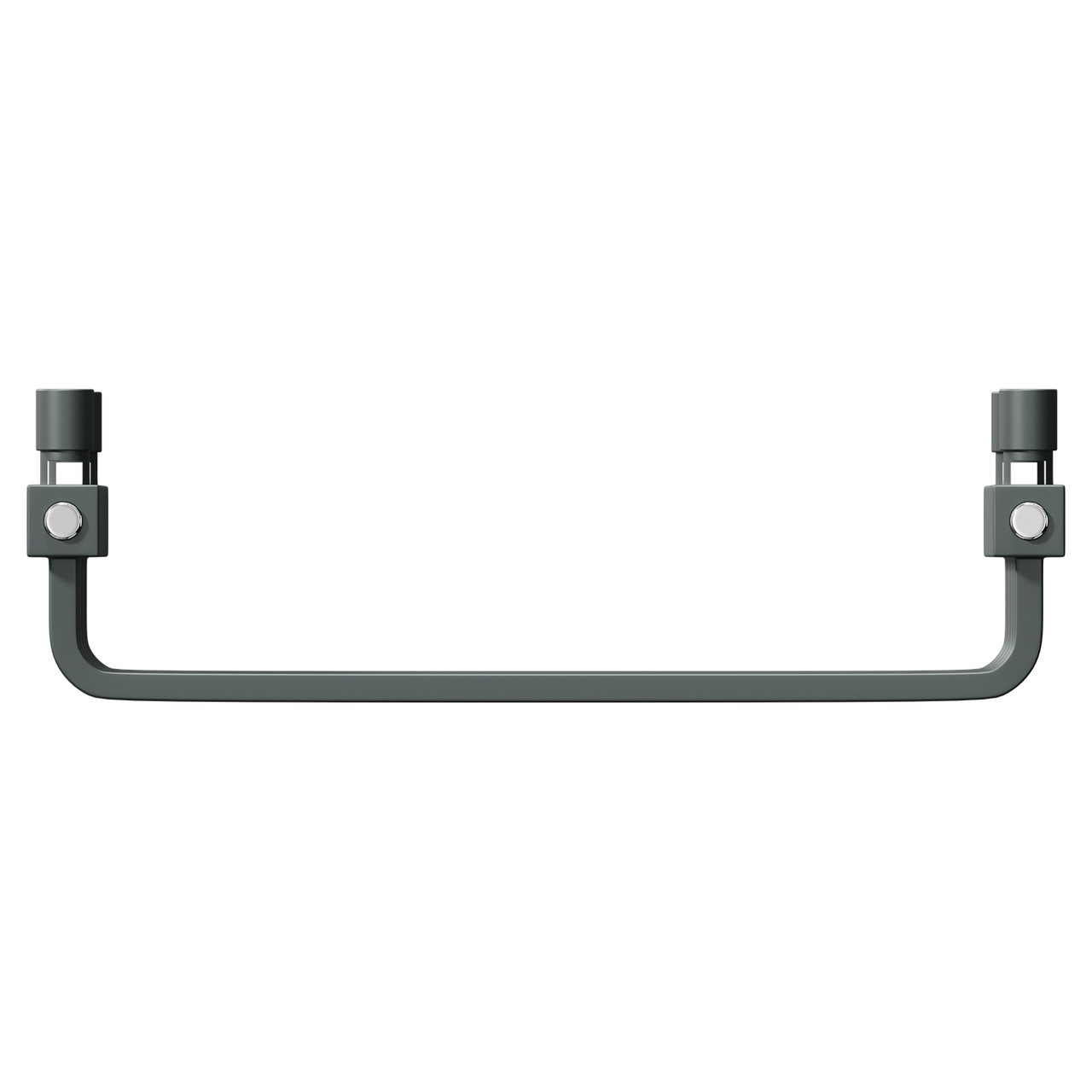Dakar Anthracite Curved Heated Towel Rail Top Down View