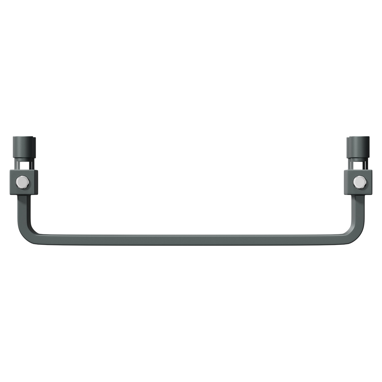 Dakar Anthracite Curved Electric Heated Towel Rail Top Down View