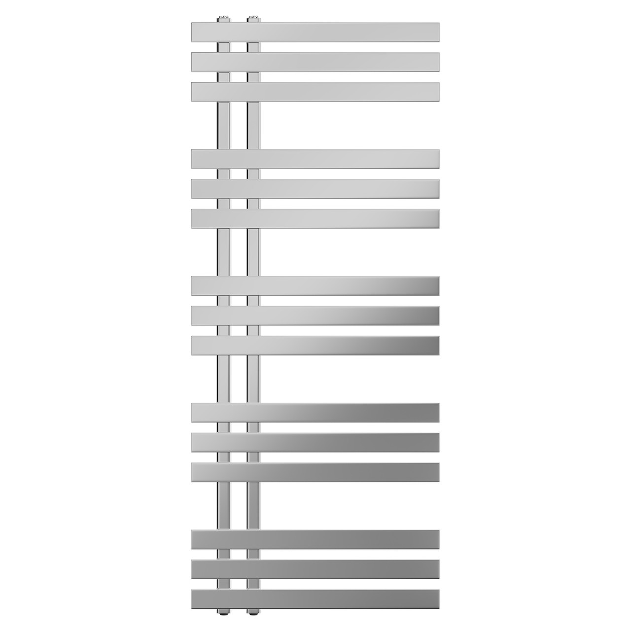 Helsinki Chrome Straight Heated Towel Rail Front View