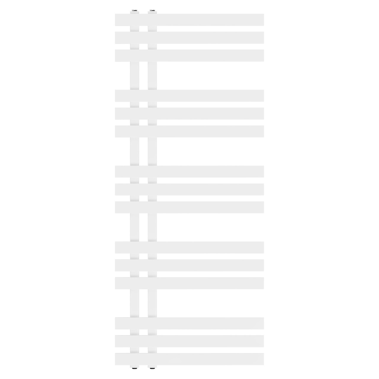 Helsinki White Straight Heated Towel Rail Front View