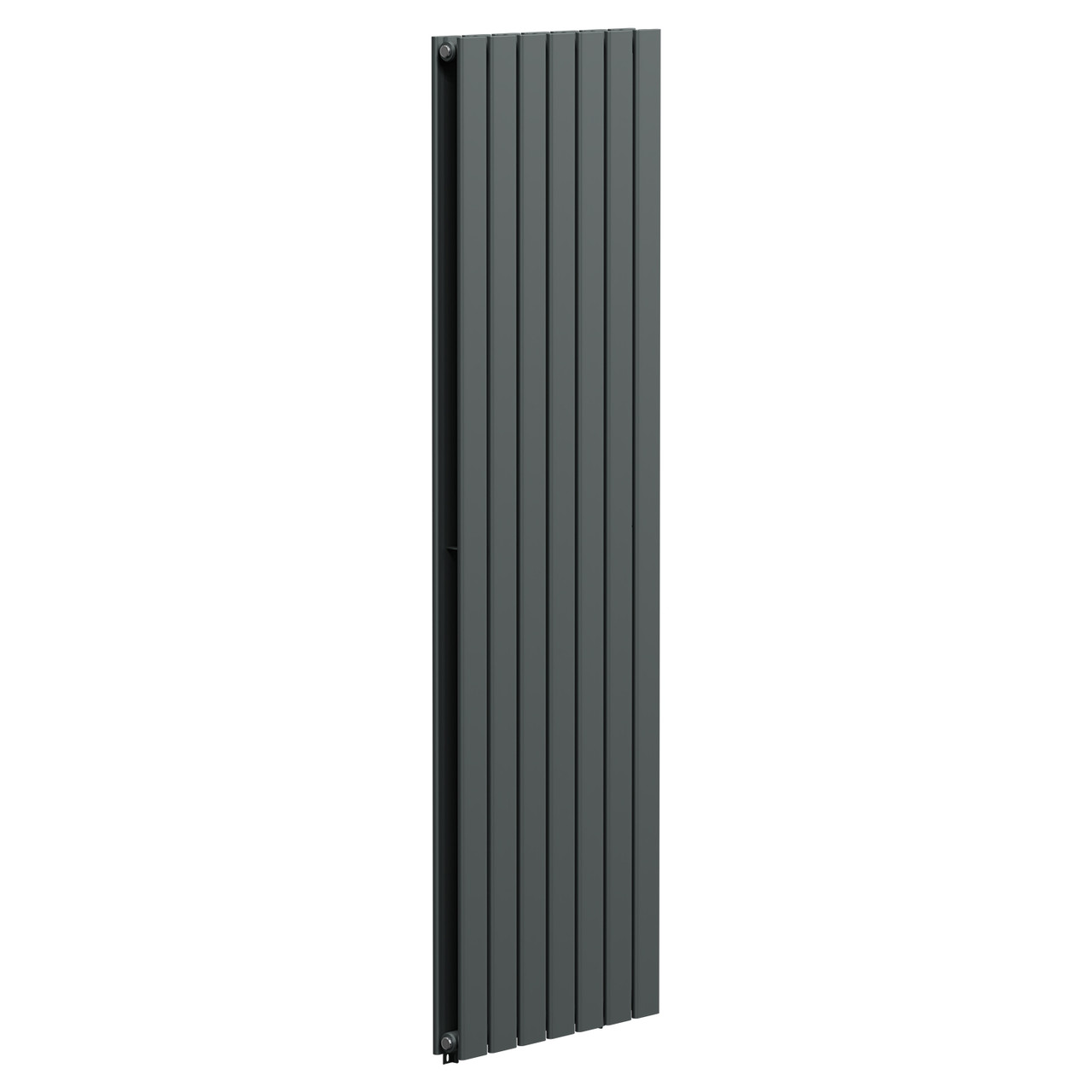 Hannover Vertical Anthracite Double Panel Radiator Left Hand Side View