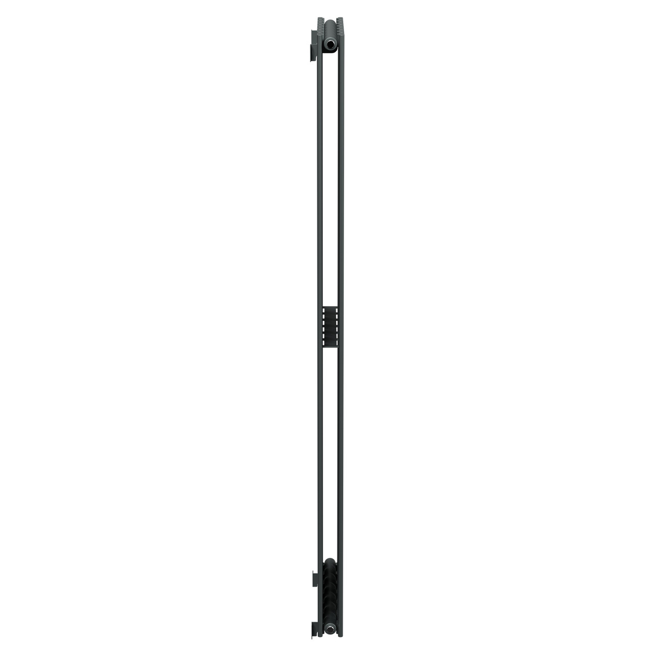 Hannover Vertical Anthracite Double Panel Radiator Side on View