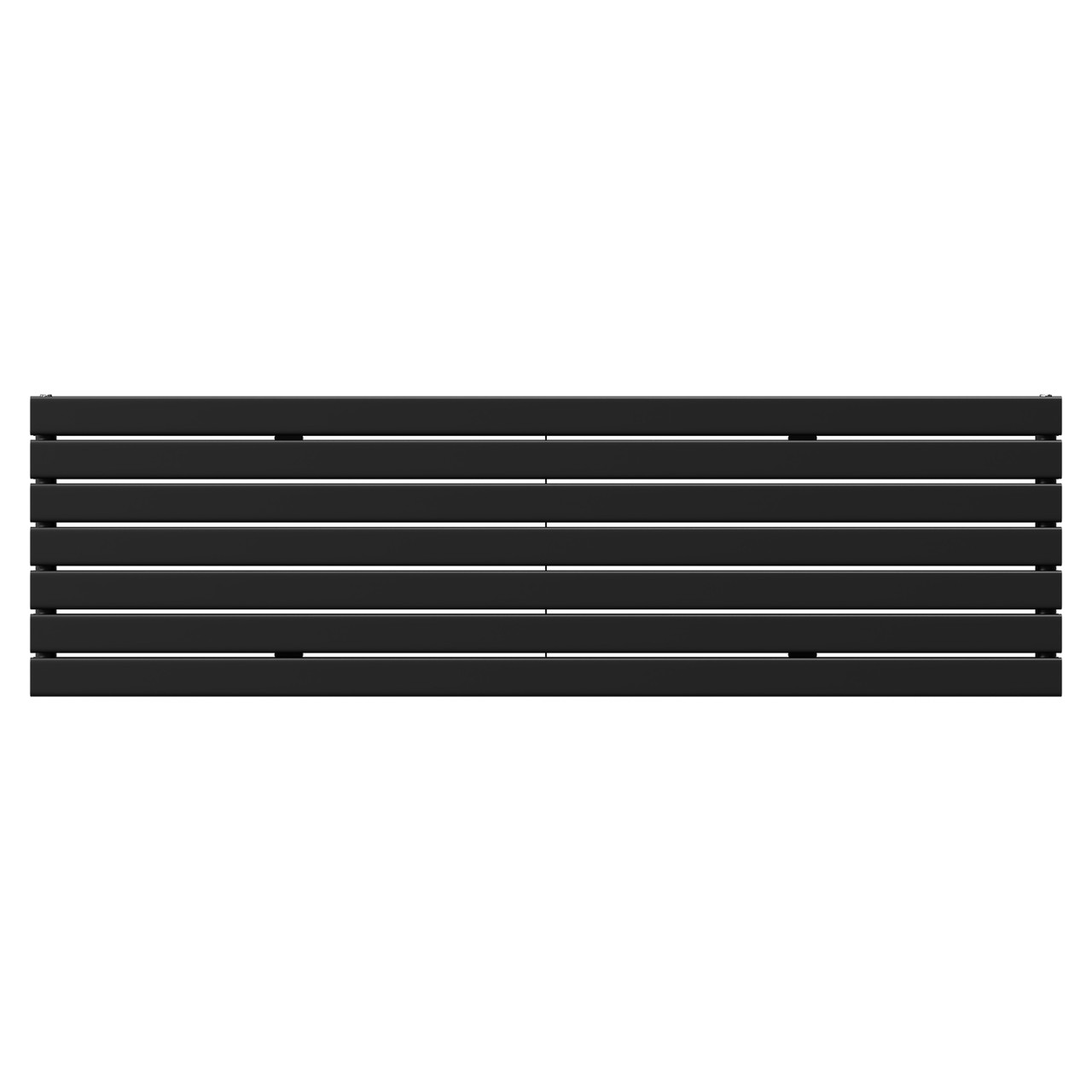 Hannover Latitude Matt Black Double Panel Radiator Front View