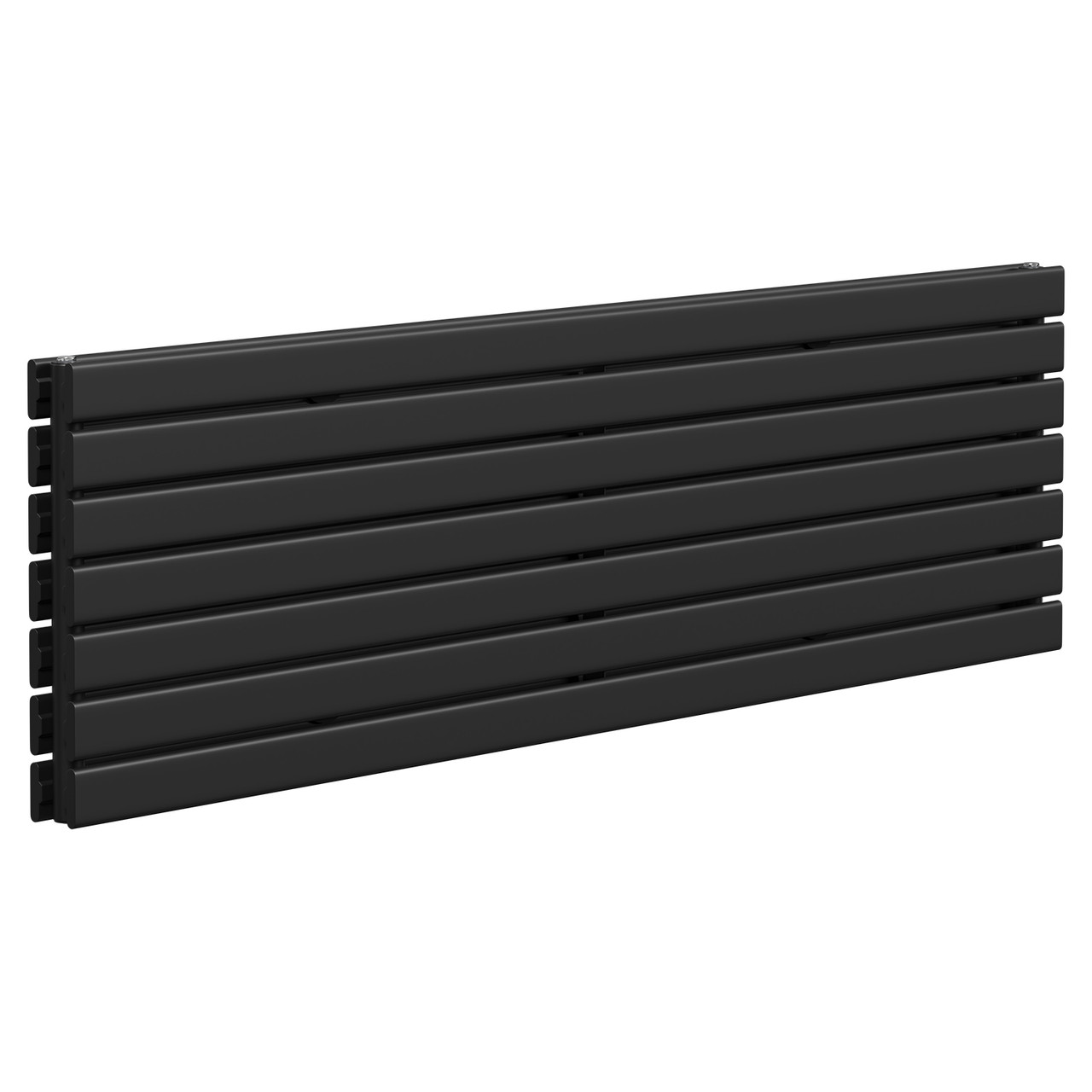 Hannover Latitude Matt Black Double Panel Radiator Left Hand Side View
