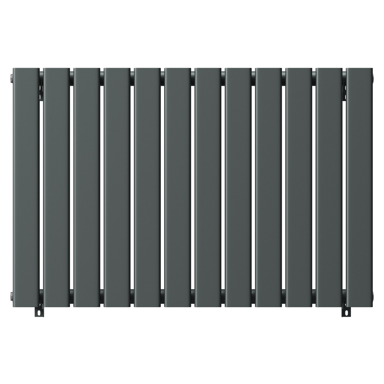 Hannover Horizontal Anthracite Single Panel Radiator Front View