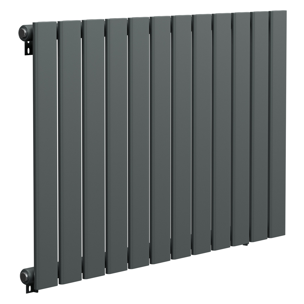 Hannover Horizontal Anthracite Single Panel Radiator Left Hand Side View