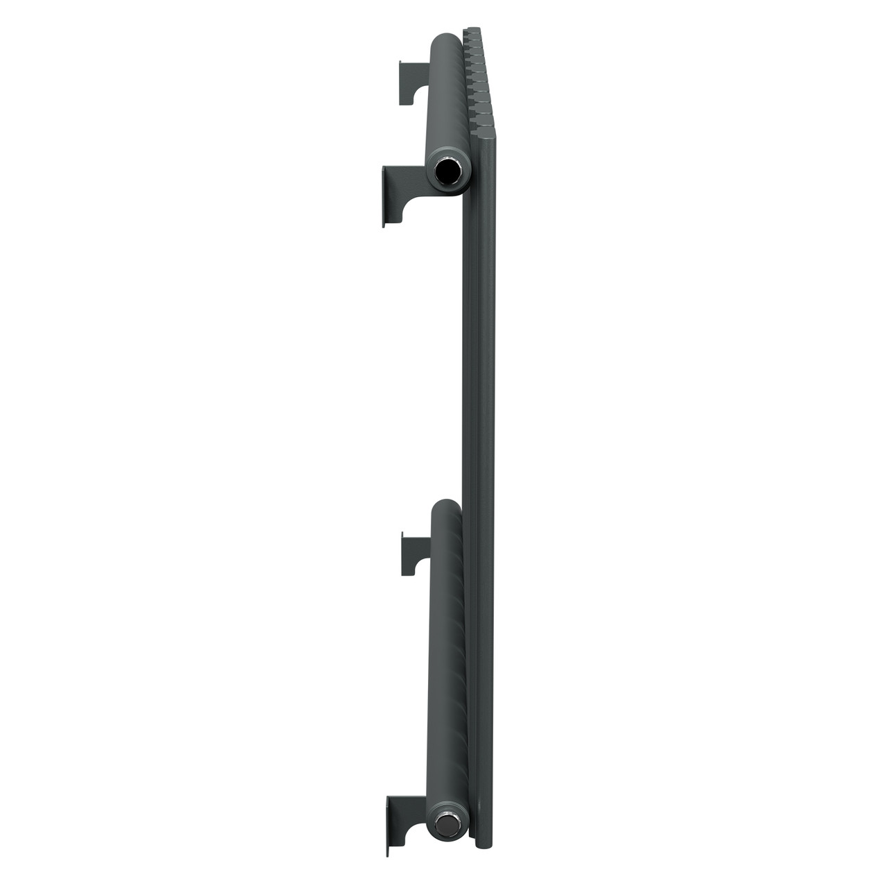 Hannover Horizontal Anthracite Single Panel Radiator Side on View