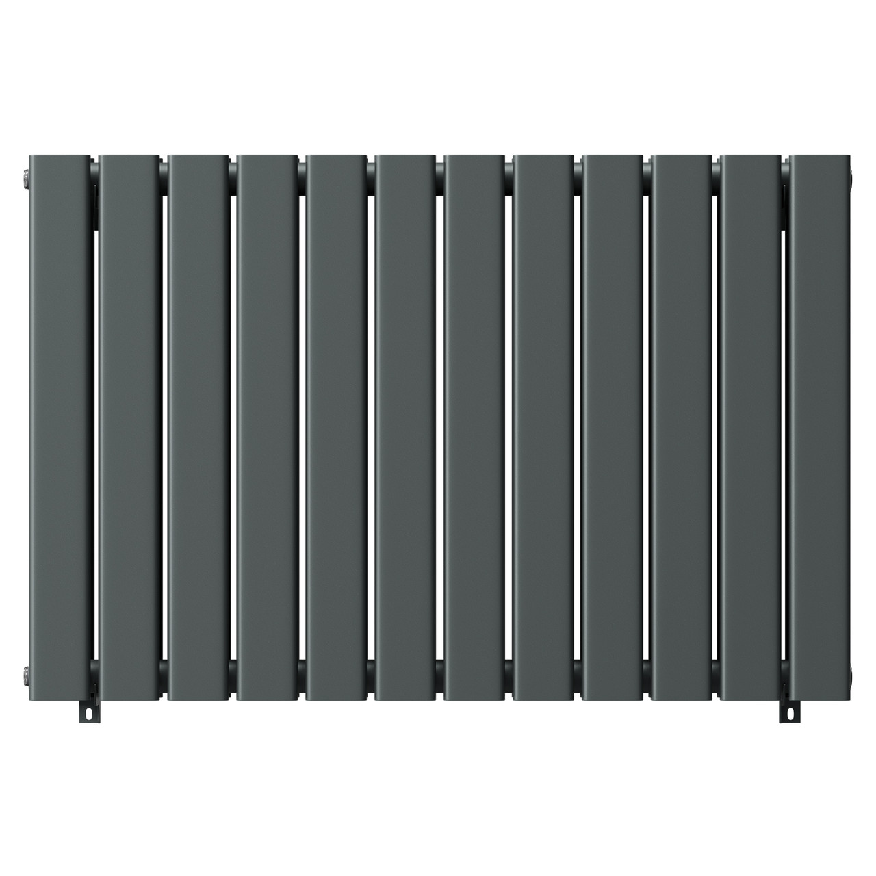 Hannover Horizontal Anthracite Double Panel Radiator Front View