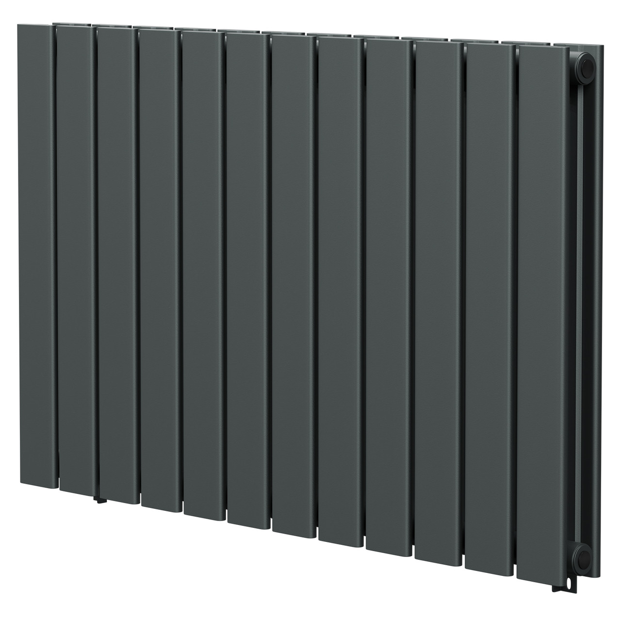 Hannover Horizontal Anthracite Double Panel Radiator Right Hand Side View