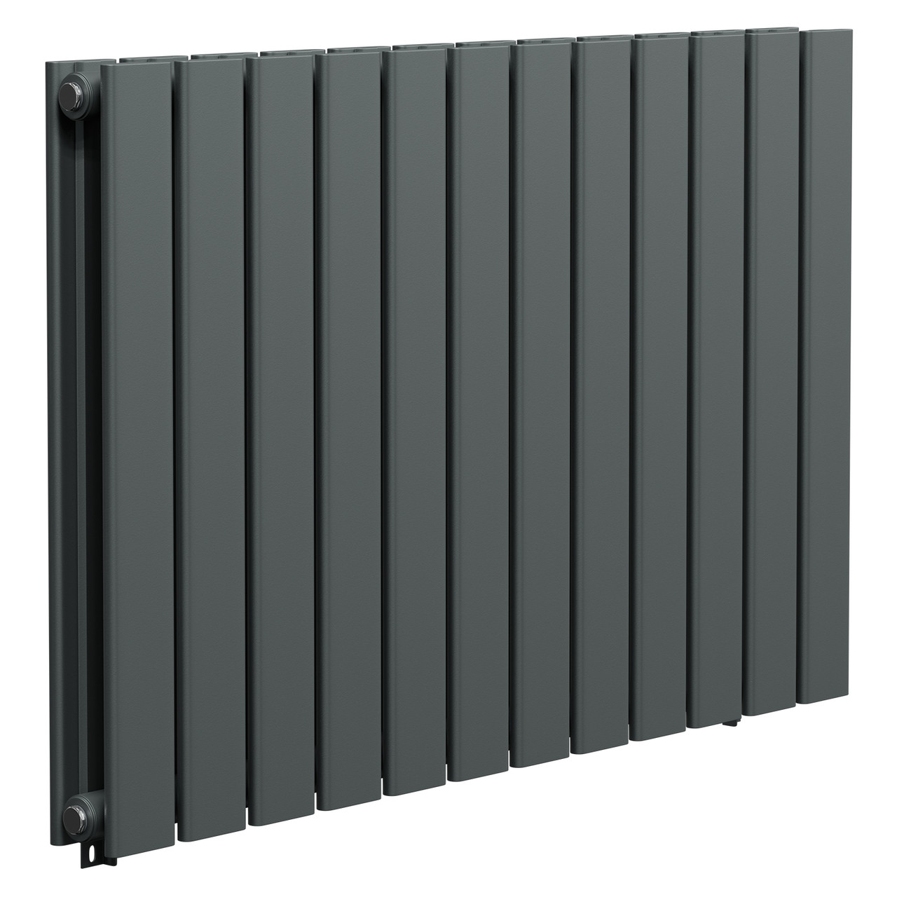 Hannover Horizontal Anthracite Double Panel Radiator Left Hand Side View