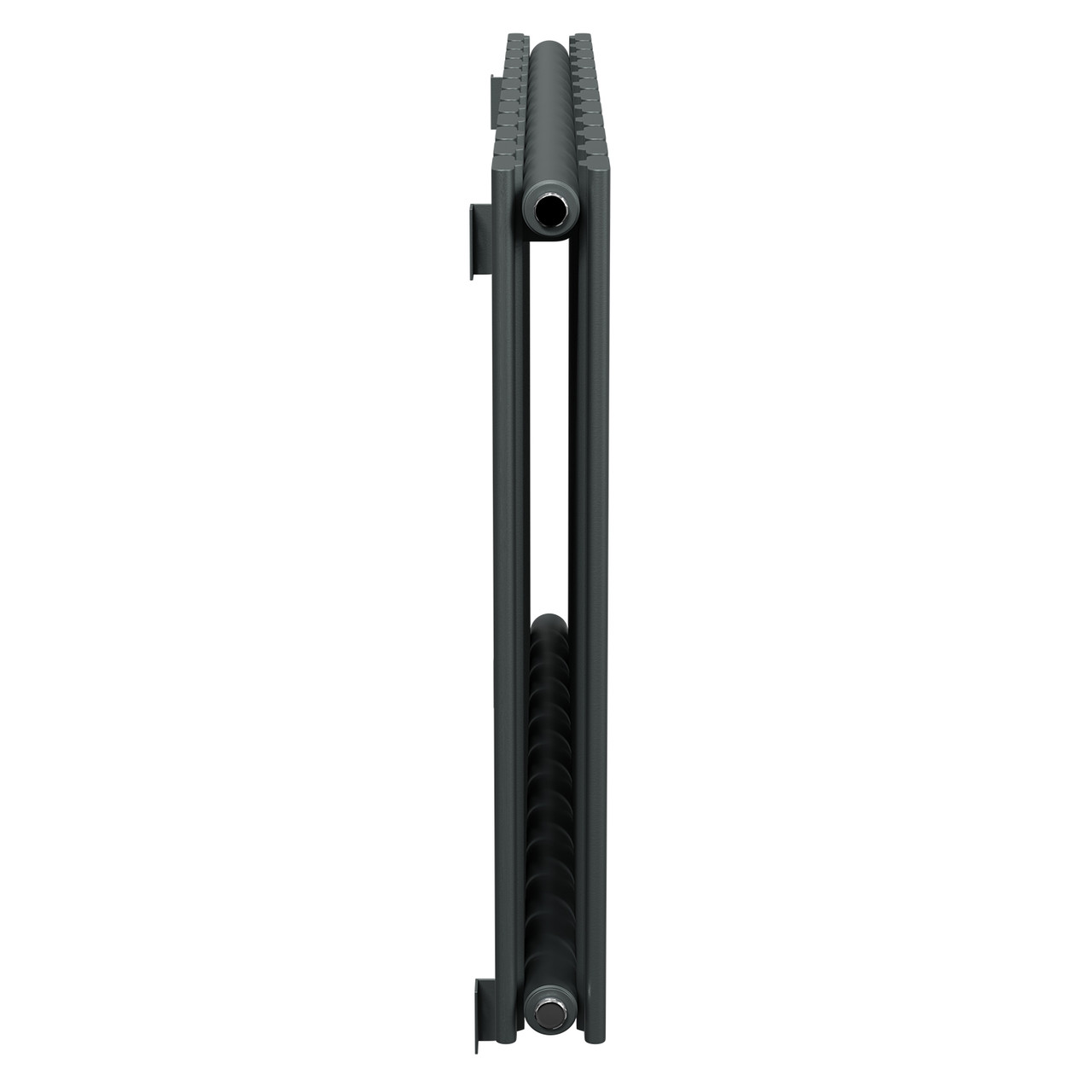 Hannover Horizontal Anthracite Double Panel Radiator Side on View