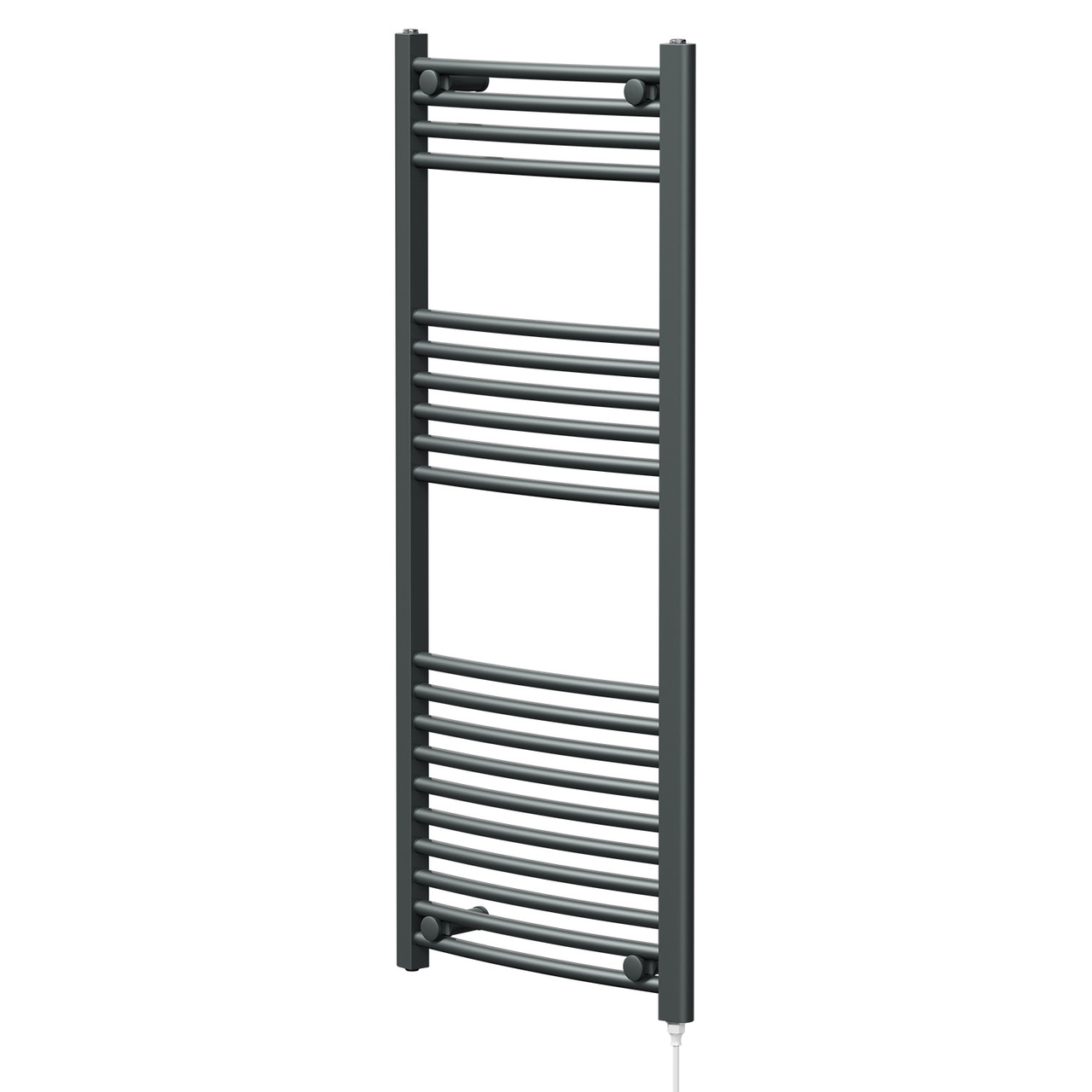 Malmo Anthracite Round Bar Electric Heated Towel Rail Right Hand Side View